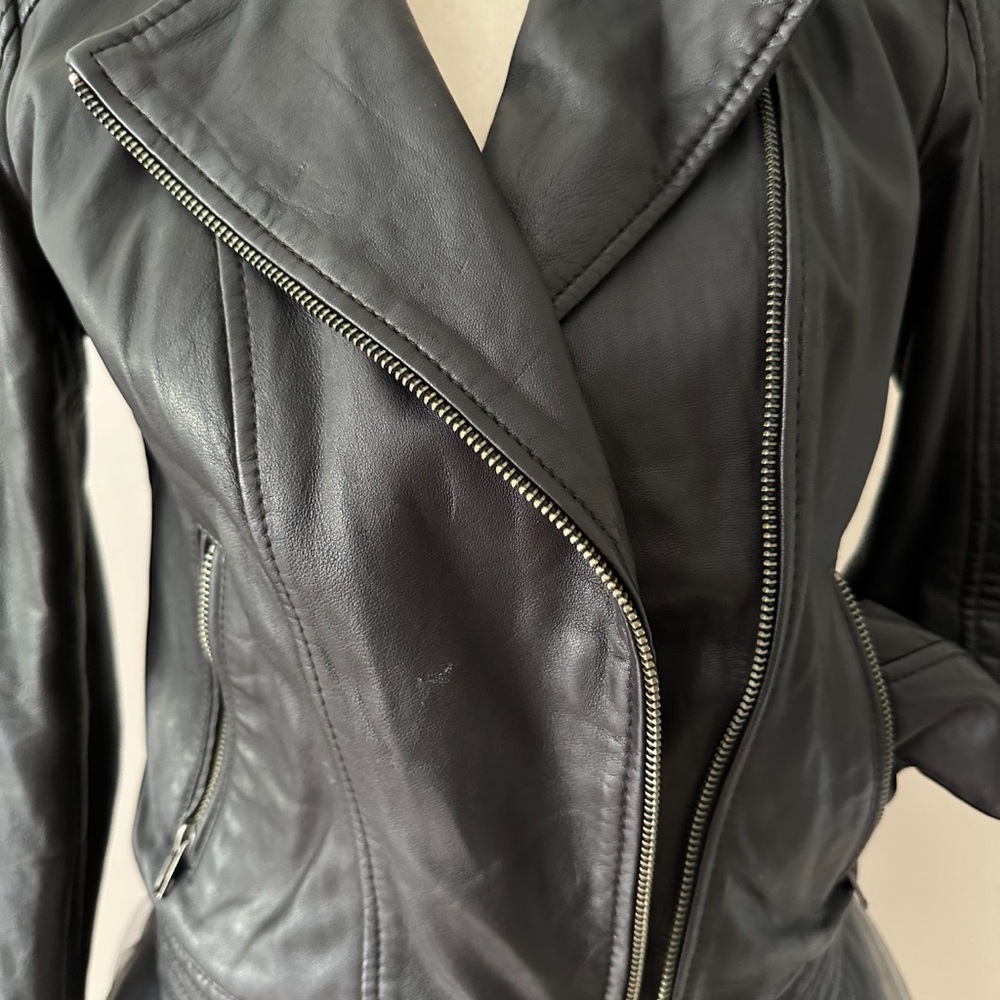 NAF NAF Black Leather Jacket